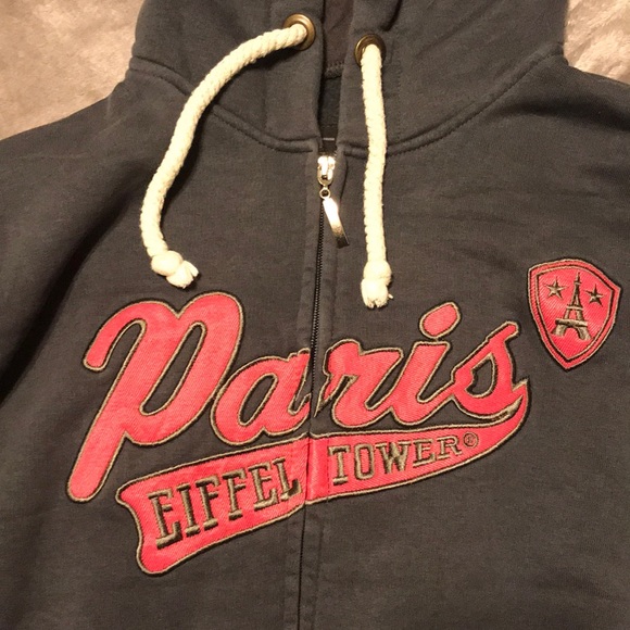Paris Eiffel Tower Zip Up Hoodie - Picture 2 of 5